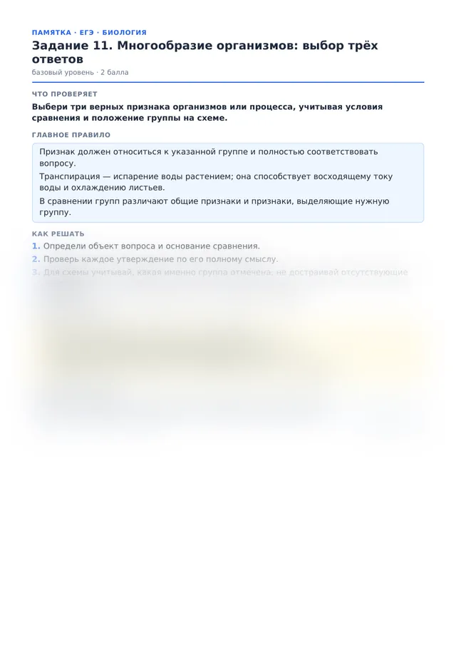 Начало памятки к заданию 11