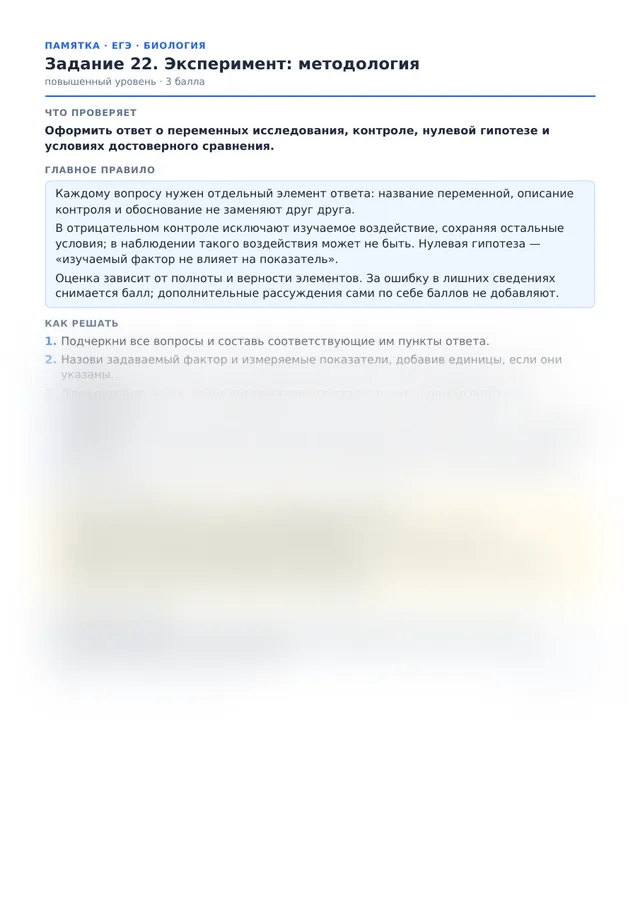 Начало памятки к заданию 22