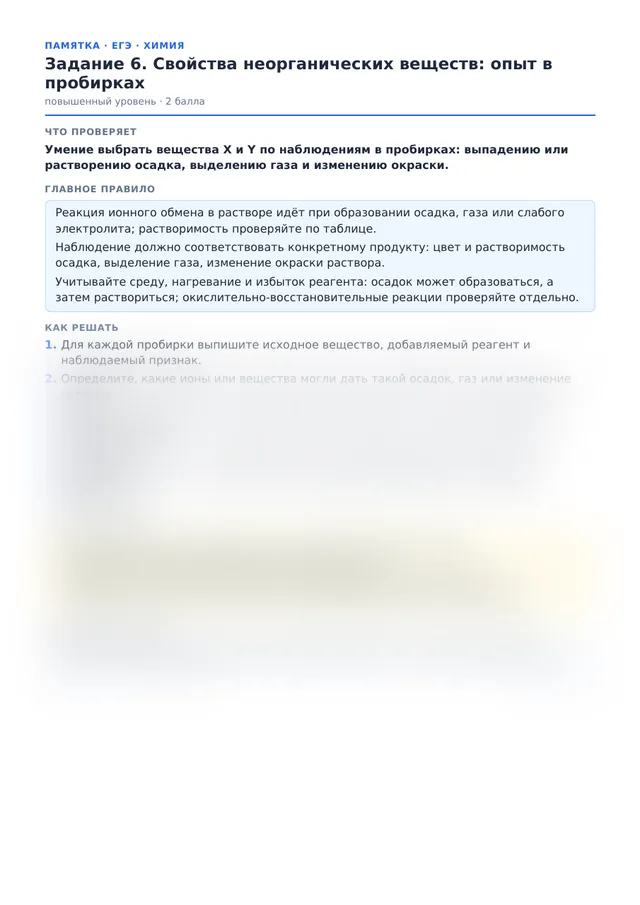 Начало памятки к заданию 6