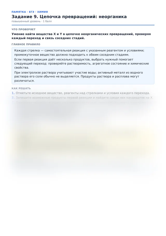 Начало памятки к заданию 9