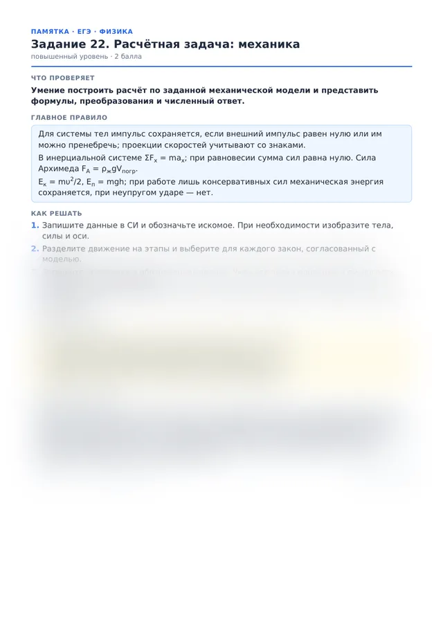 Начало памятки к заданию 22
