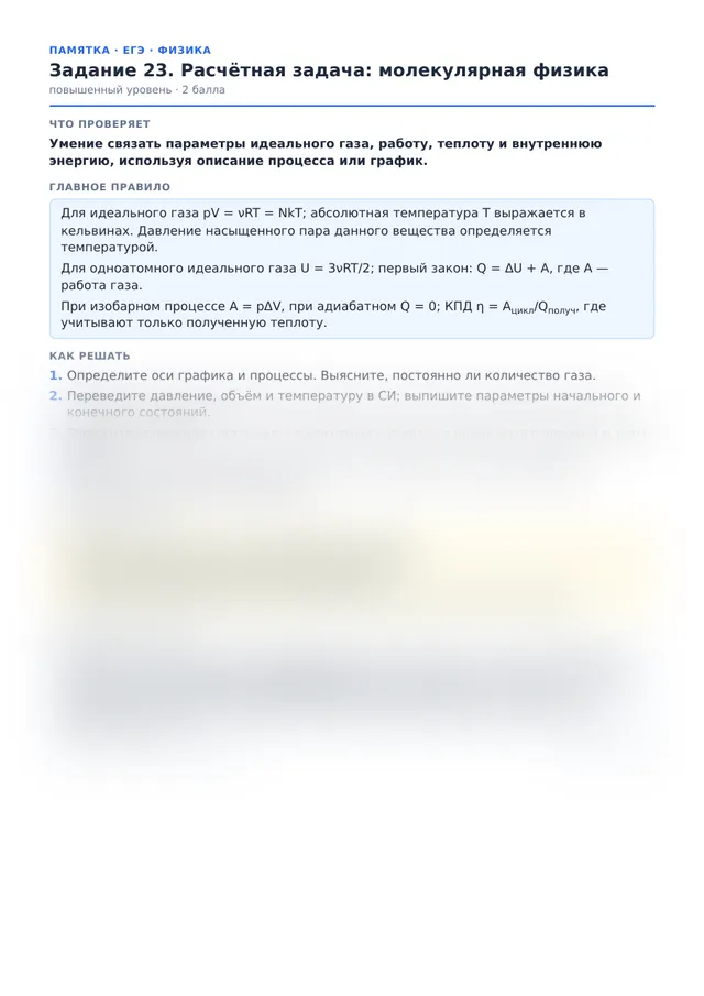 Начало памятки к заданию 23