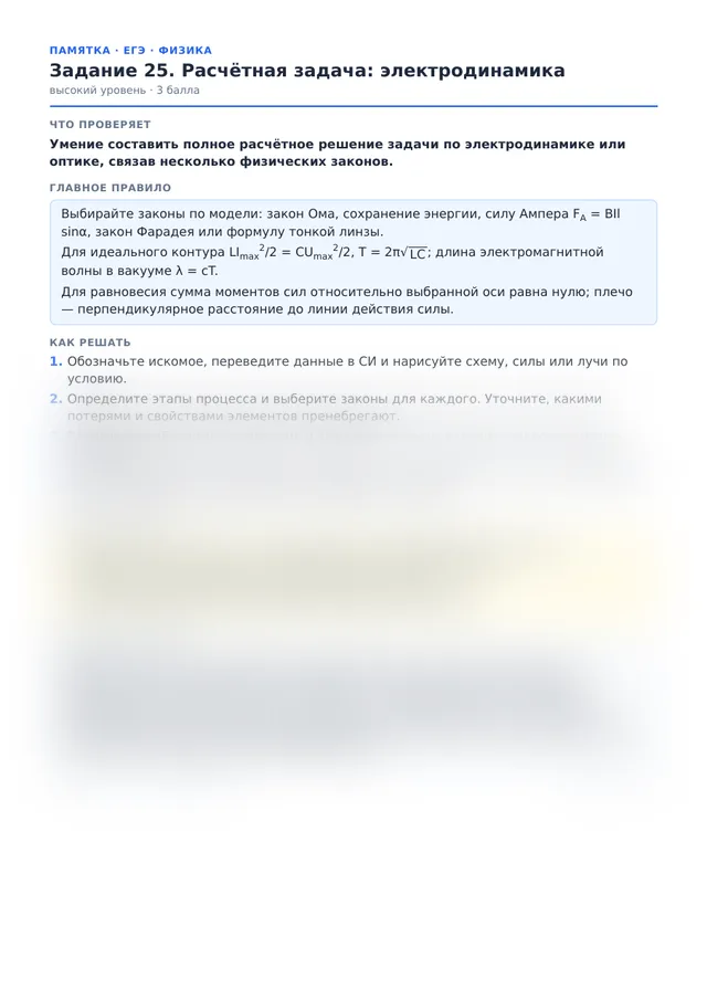 Начало памятки к заданию 25