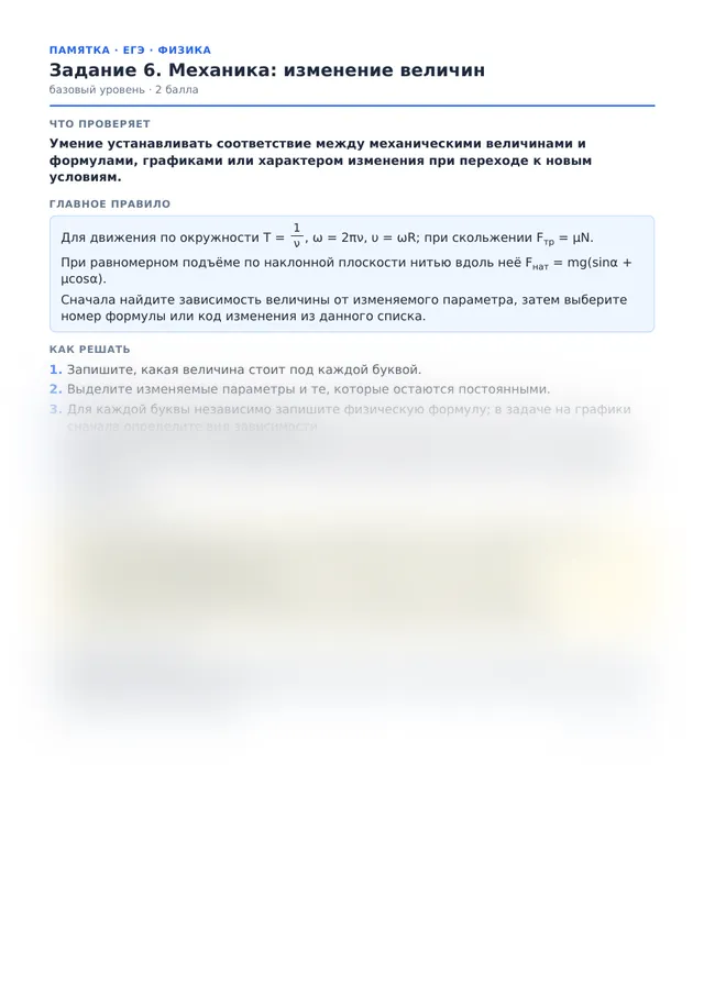 Начало памятки к заданию 6