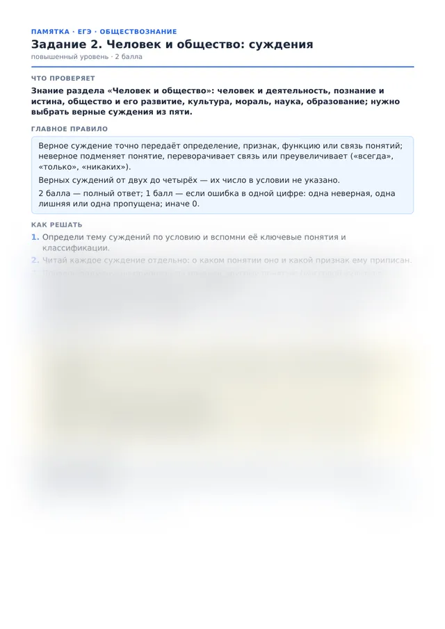 Начало памятки к заданию 2
