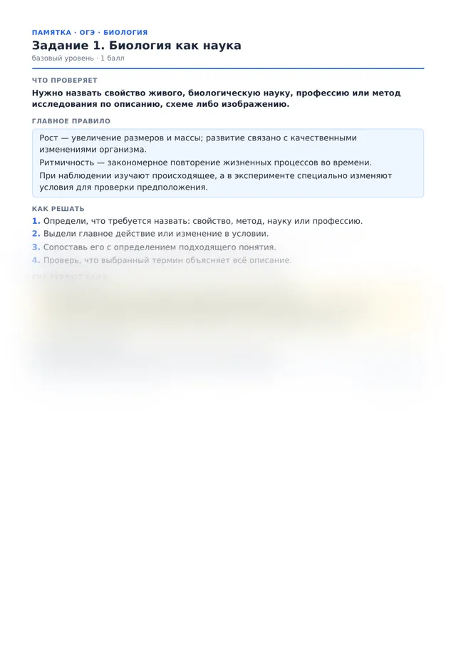 Начало памятки к заданию 1