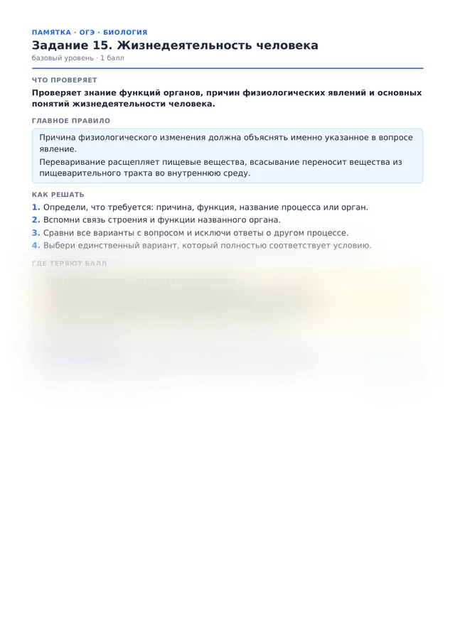 Начало памятки к заданию 15