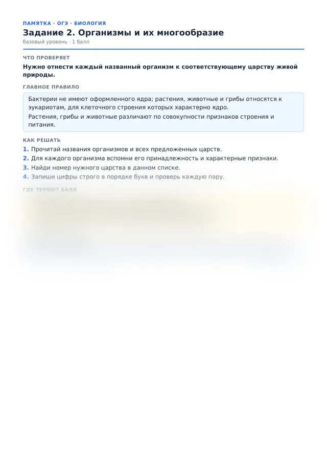 Начало памятки к заданию 2
