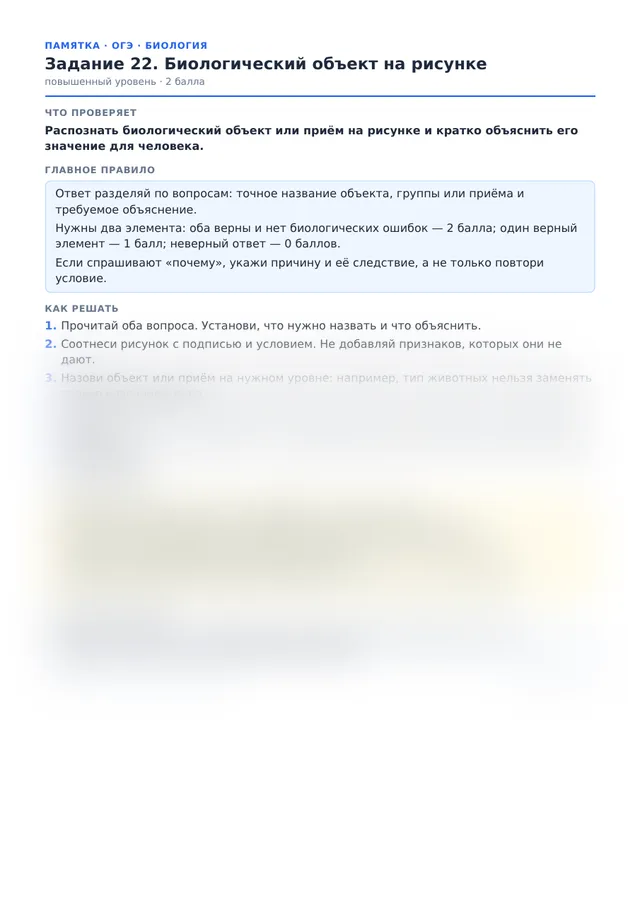 Начало памятки к заданию 22