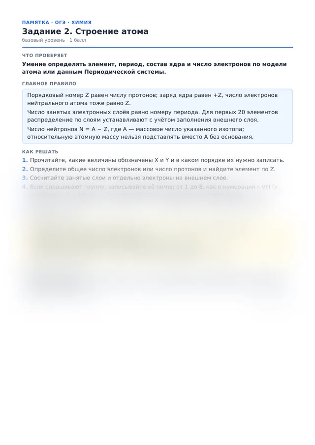Начало памятки к заданию 2