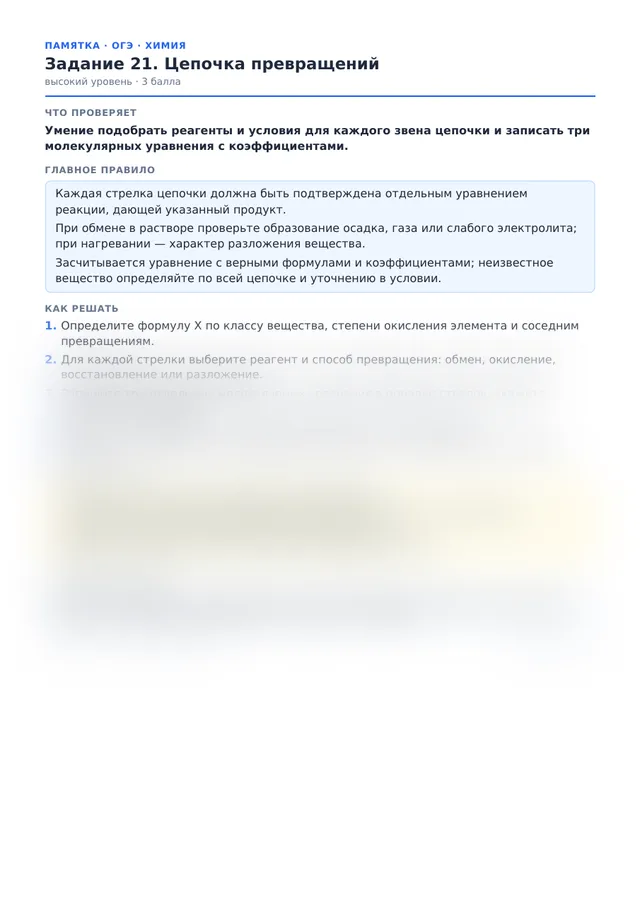 Начало памятки к заданию 21