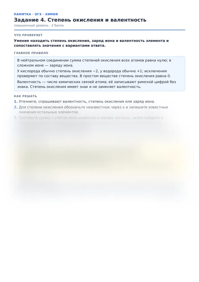 Начало памятки к заданию 4