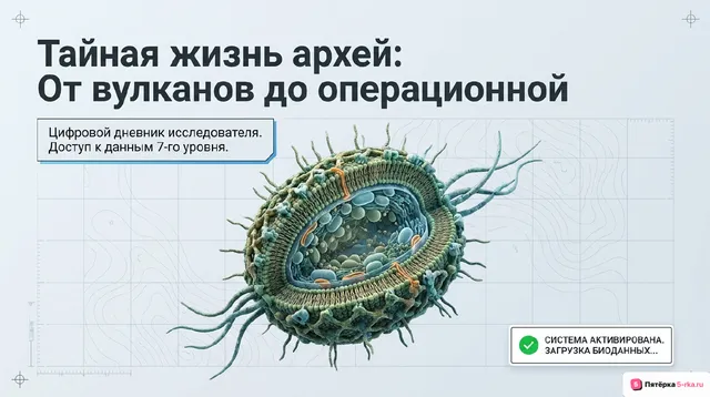 Обложка презентации к уроку «Особенности организации архей»