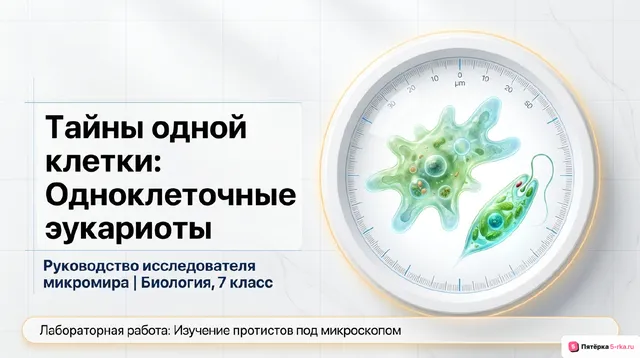 Обложка презентации к уроку «Основные признаки одноклеточных эукариот»
