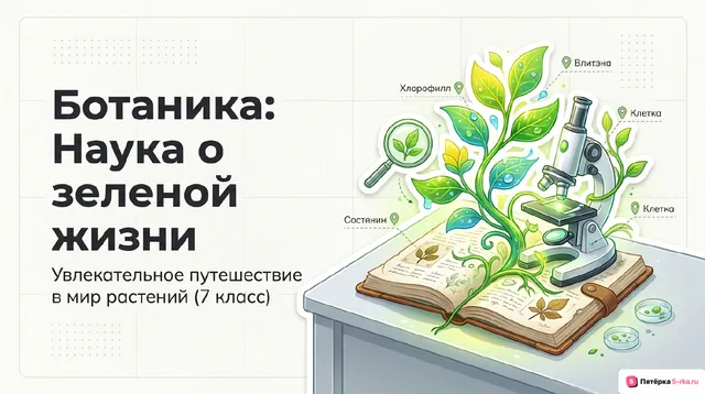 Обложка презентации к уроку «Ботаника — наука о растениях»