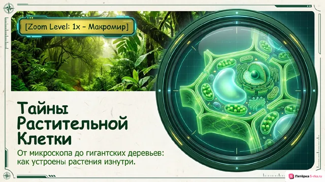 Обложка презентации к уроку «Растительная клетка»