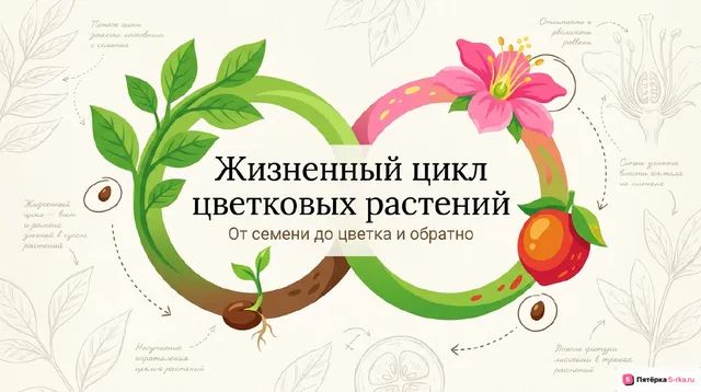 Обложка презентации к уроку «Жизненный цикл цветковых»