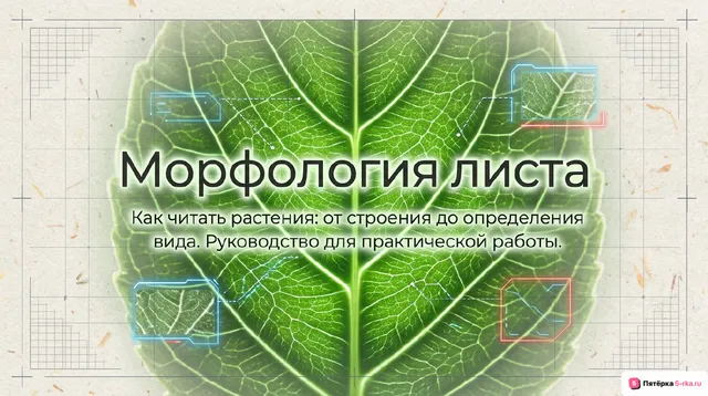 Обложка презентации к уроку «Морфология листа»