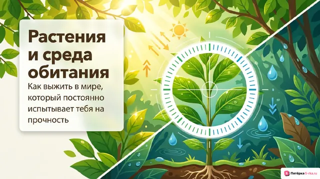 Обложка презентации к уроку «Растения и среда обитания»