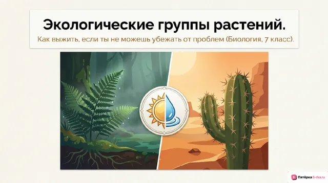 Обложка презентации к уроку «Экологические группы растений»