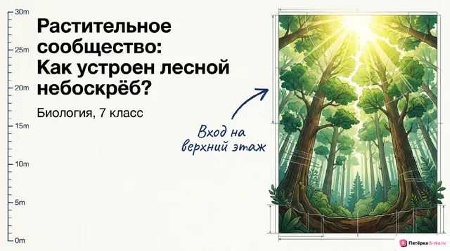 Обложка презентации к уроку «Растительное сообщество (фитоценоз)»