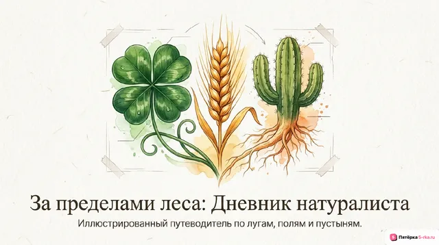 Обложка презентации к уроку «Растительные сообщества лугов, полей и пустынь»