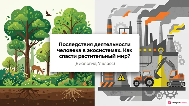 Обложка презентации к уроку «Последствия деятельности человека в экосистемах»
