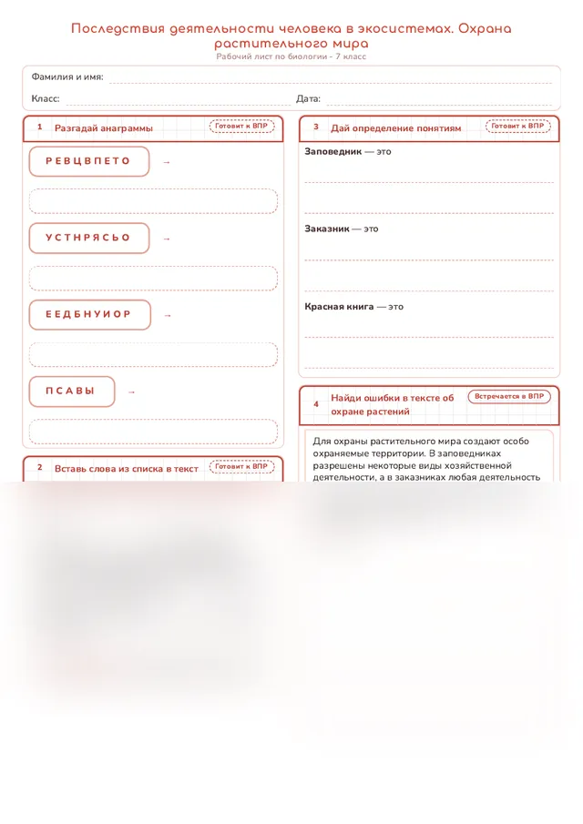Начало рабочего листа