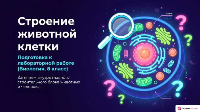 Обложка презентации к уроку «Строение животной клетки»