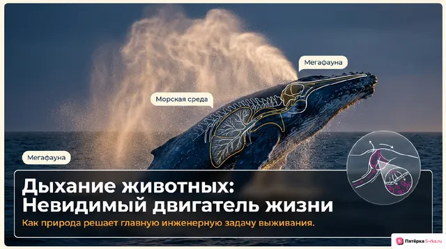 Обложка презентации к уроку «Дыхание у животных»
