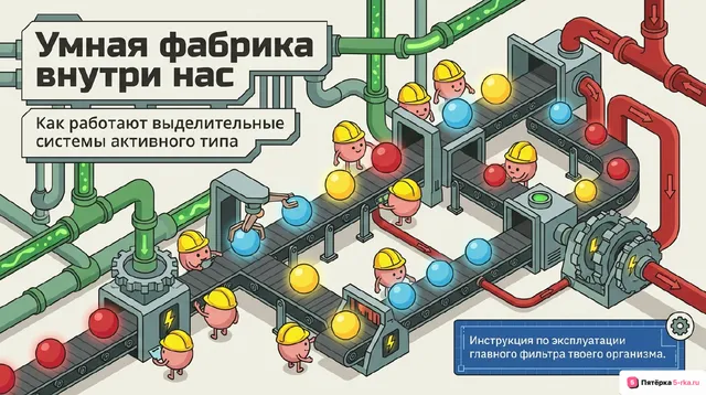 Обложка презентации к уроку «Выделительные системы активного типа»