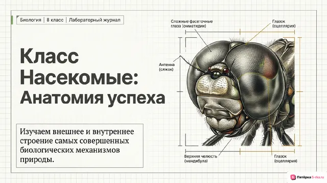 Обложка презентации к уроку «Класс Насекомые»