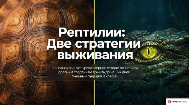 Обложка презентации к уроку «Разнообразие рептилий»