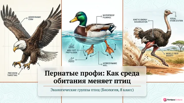 Обложка презентации к уроку «Экологические группы птиц»