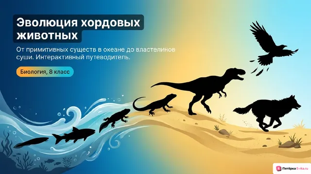Обложка презентации к уроку «Эволюция хордовых животных»