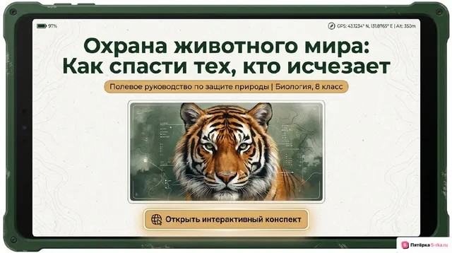 Обложка презентации к уроку «Охрана животного мира»