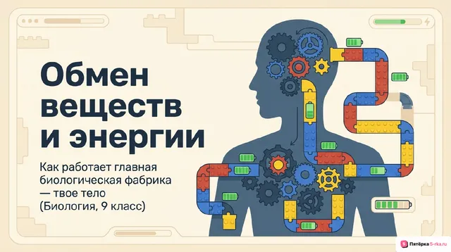 Обложка презентации к уроку «Обмен веществ и превращение энергии»