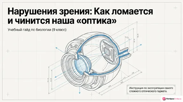 Обложка презентации к уроку «Нарушения зрения и методы их лечения»