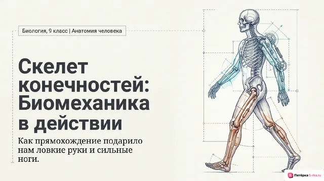 Обложка презентации к уроку «Скелеты поясов конечностей и свободных конечностей»