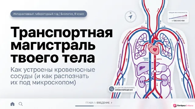 Обложка презентации к уроку «Кровеносная система»