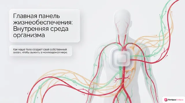 Обложка презентации к уроку «Внутренняя среда организма»