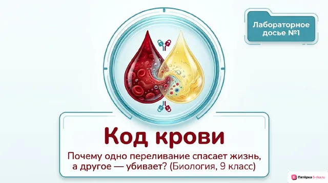 Обложка презентации к уроку «Группы крови»