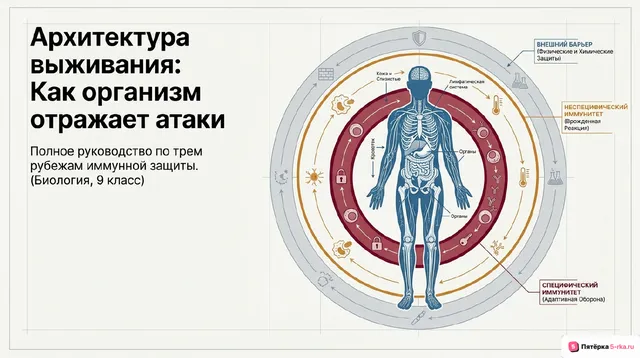 Обложка презентации к уроку «Механизмы защиты организма от инфекций»