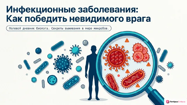 Обложка презентации к уроку «Инфекционные заболевания и их профилактика»