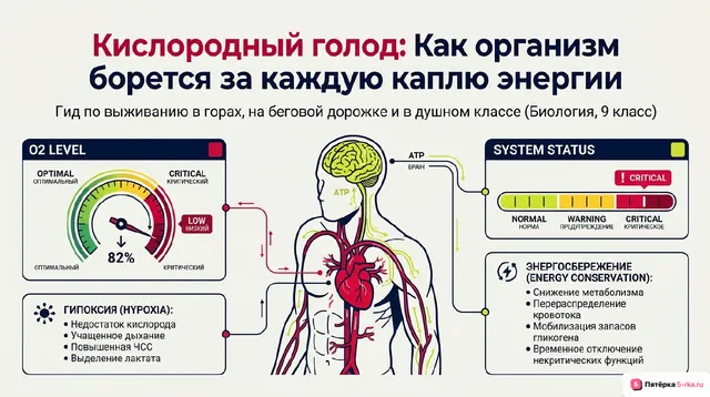 Обложка презентации к уроку «Адаптации человека, его органов и тканей к низким концентрациям кислорода и гипоксии»