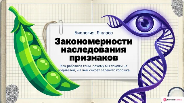 Обложка презентации к уроку «Закономерности наследования признаков»