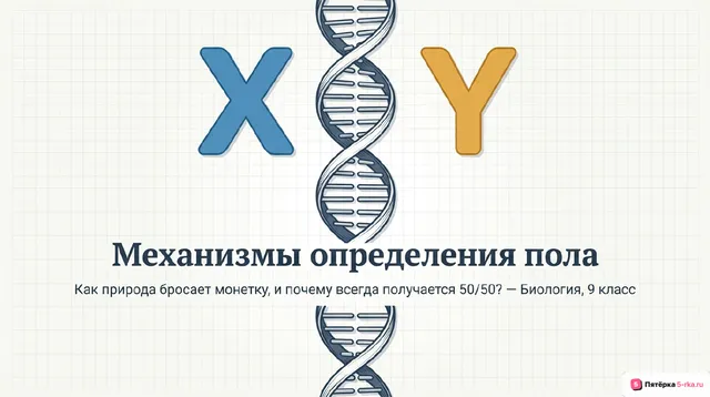 Обложка презентации к уроку «Механизмы определения пола»
