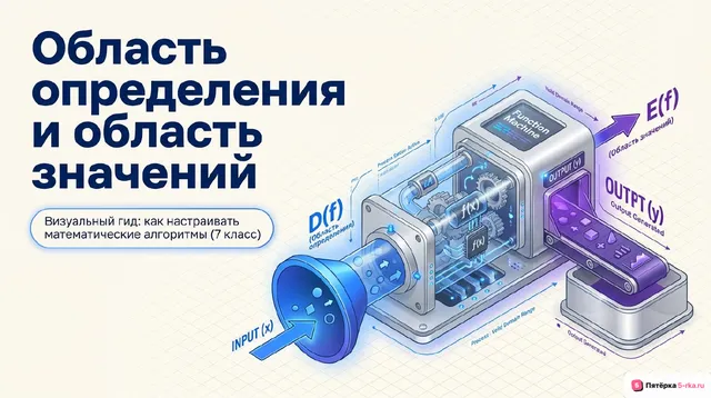 Обложка презентации к уроку «Область определения и область значений функции»
