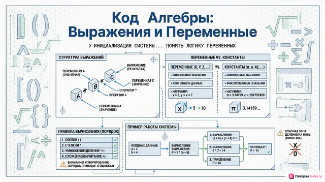 Обложка презентации к уроку «Выражение с переменными»