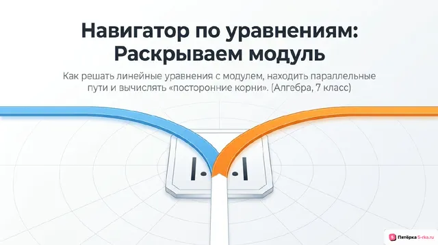 Обложка презентации к уроку «Линейное уравнение, содержащее знак модуля»